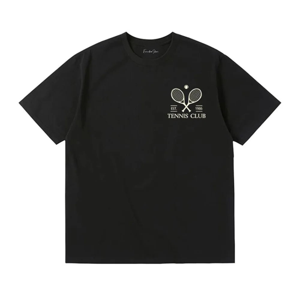 Sophisticated tennis inspired casual t-shirt blending sport heritage, comfort, and premium lifestyle appeal.