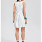 Elegant women's tennis outfit styled for on-court performance and modern tennis lifestyle photography