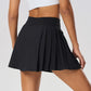 Women's luxury tennis skirt designed for movement, performance and refined court style during match play