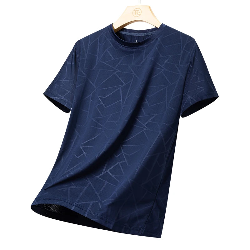 Male tennis athlete wearing a premium training shirt engineered for breathability, comfort, and tennis performance.