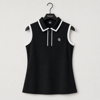 Macro image highlighting tennis polo craftsmanship, including collar structure, premium fabric texture, button placket, and embroidered chest detail.
