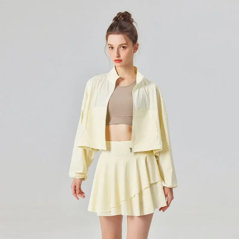 Lifestyle tennis outfit designed with sophisticated sporting aesthetics and elevated modern comfort