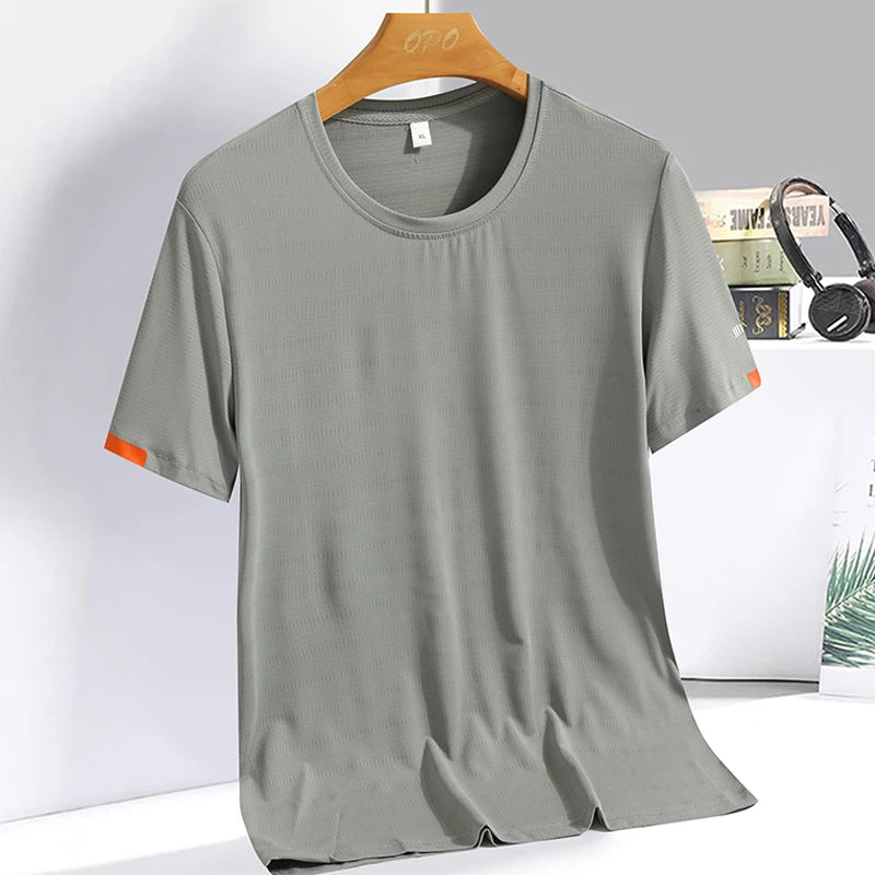 Men's lightweight tennis shirt with athletic fit, moisture-wicking comfort, and performance construction for active play.