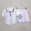 Modern women's tennis clothing set created for training sessions, match days, and active court lifestyle
