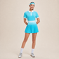 Women’s court tennis dress designed for active performance, sleek fit, and refined tennis lifestyle appeal.