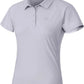 Premium women's tennis polo worn by a studio model in a minimalist setting, emphasizing polished design, breathable fabric, and movement-friendly fit.