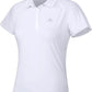 Model wearing a premium tennis polo in a minimalist editorial studio scene, featuring a sleek silhouette built for active movement and daily wear.
