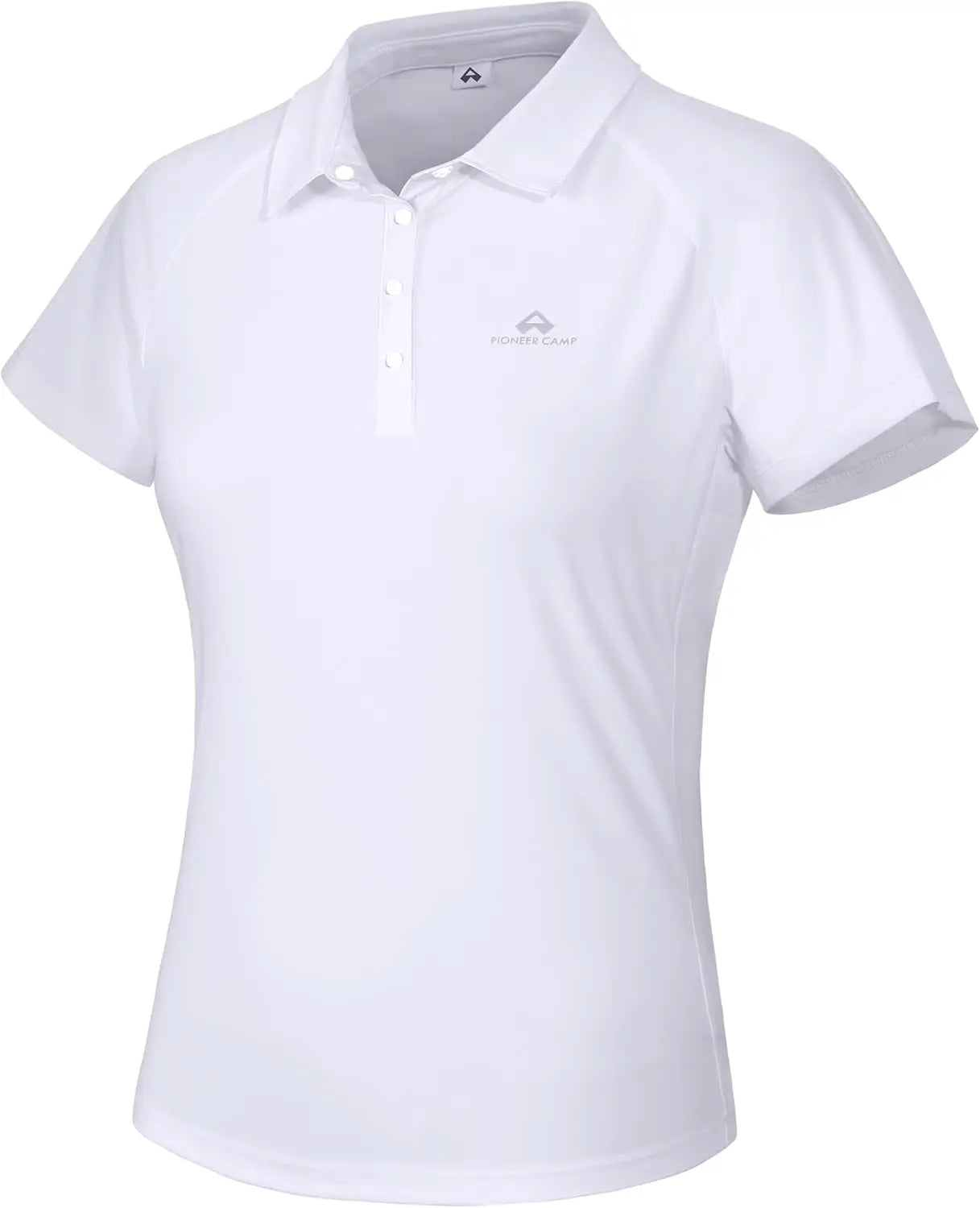 Model wearing a premium tennis polo in a minimalist editorial studio scene, featuring a sleek silhouette built for active movement and daily wear.