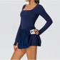 Elegant women's tennis lifestyle dress combining performance comfort, flattering structure, and premium sport-inspired styling.