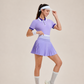 Elegant women’s tennis match dress built for dynamic movement, lightweight comfort, and classic court styling.
